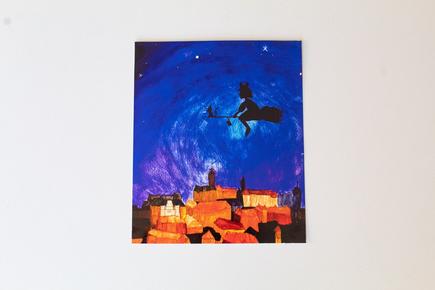 Image of "A Magical Night" Kiki's Delivery Service Watercolour Print