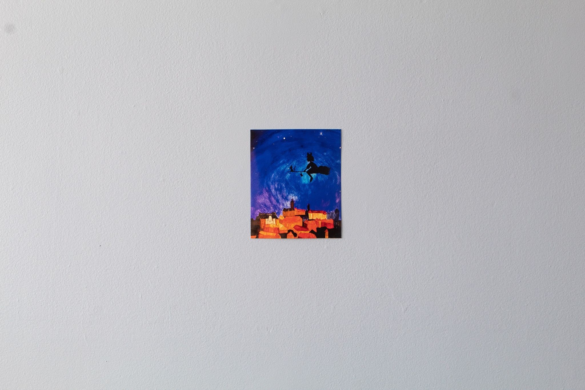 Product image of "A Magical Night" print hung up on a white wall seen at a distance