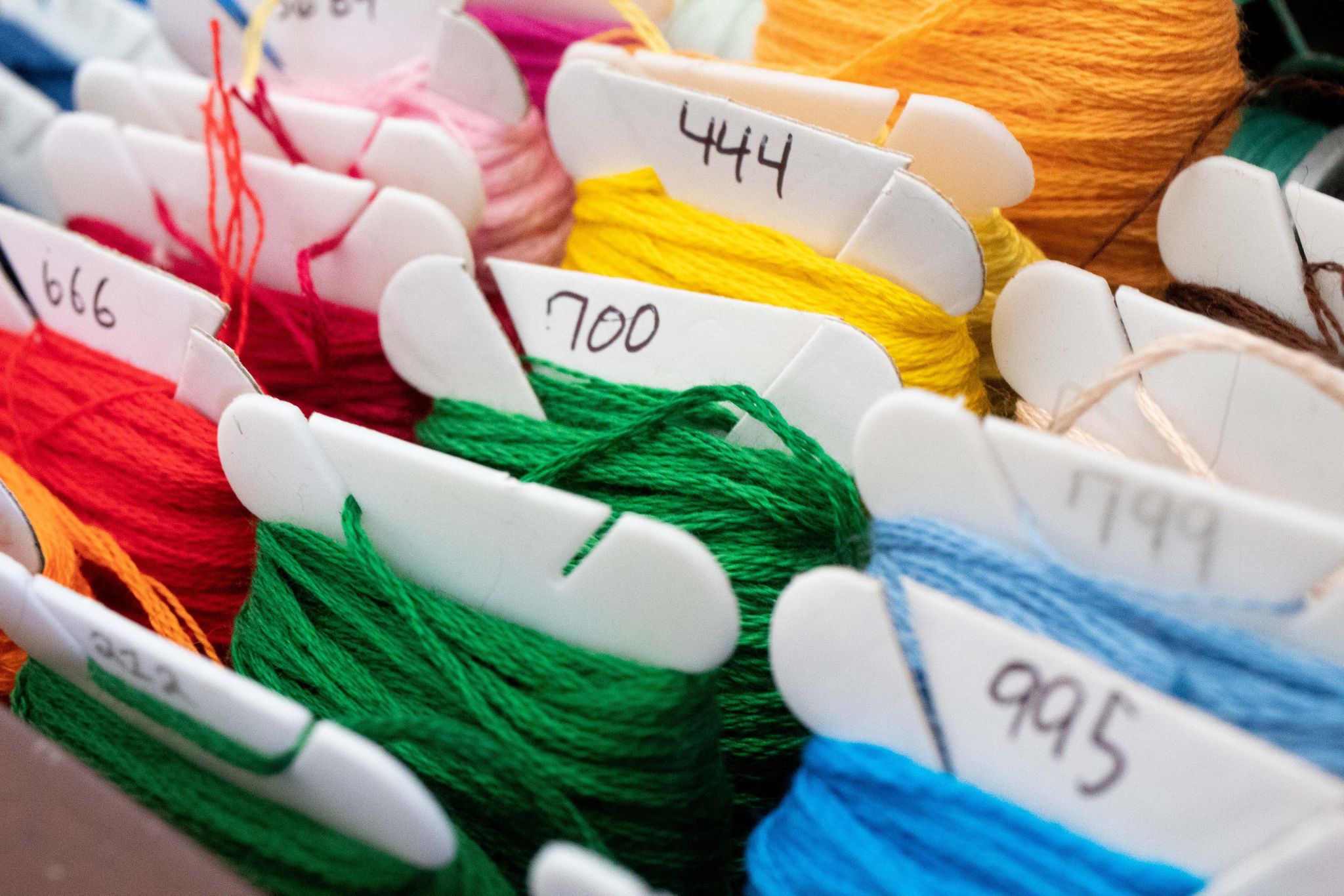 Image of close up on an assortment of threads